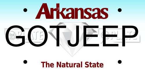 GOTJEEP Arkansas License Plate