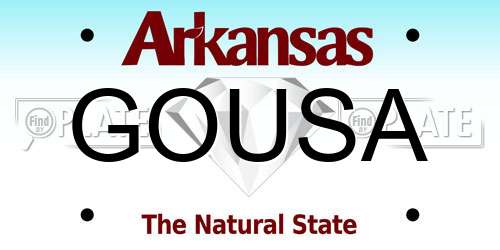 GOUSA Arkansas License Plate