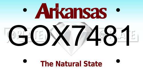 GOX7481 Arkansas License Plate