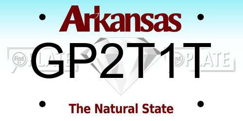 GP2T1T Arkansas License Plate