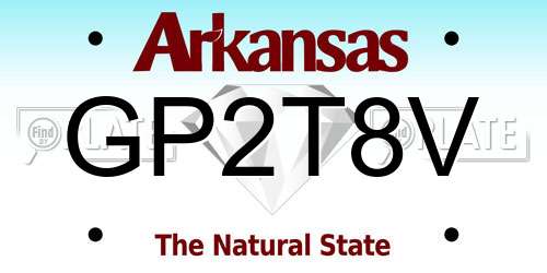 GP2T8V Arkansas License Plate