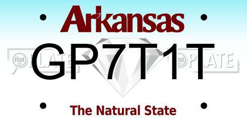GP7T1T Arkansas License Plate