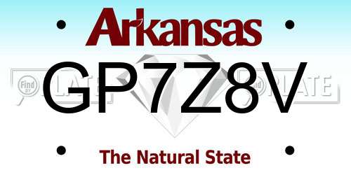 GP7Z8V Arkansas License Plate