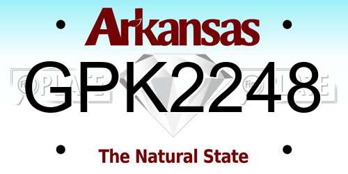 GPK2248 Arkansas License Plate