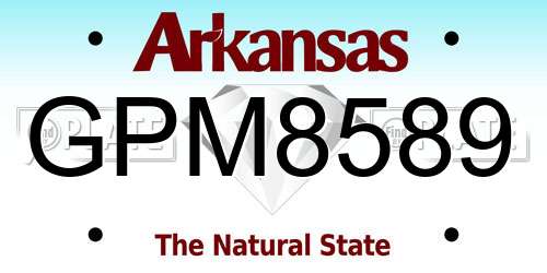 GPM8589 Arkansas License Plate