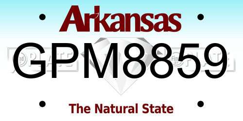 GPM8859 Arkansas License Plate