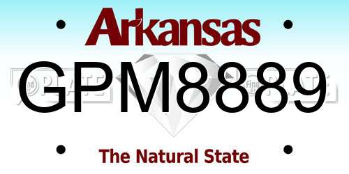 GPM8889 Arkansas License Plate