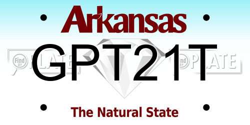 GPT21T Arkansas License Plate