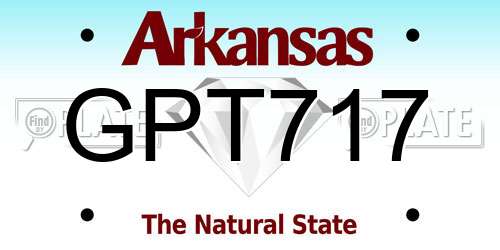 GPT717 Arkansas License Plate