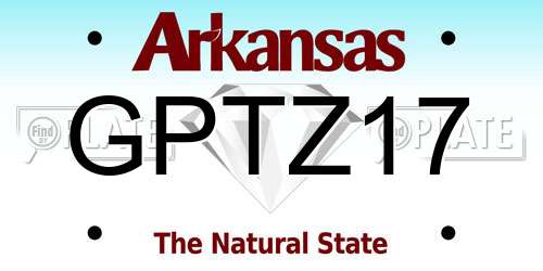 GPTZ17 Arkansas License Plate