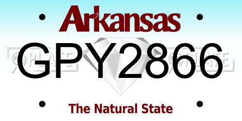 GPY2866 Arkansas License Plate