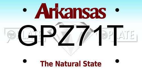 GPZ71T Arkansas License Plate