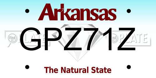 GPZ71Z Arkansas License Plate