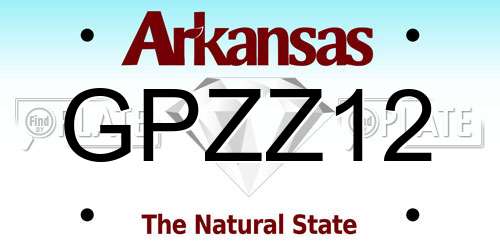 GPZZ12 Arkansas License Plate