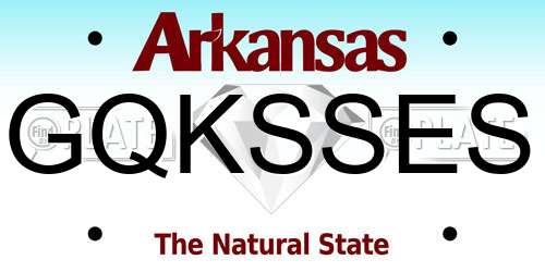GQKSSES Arkansas License Plate