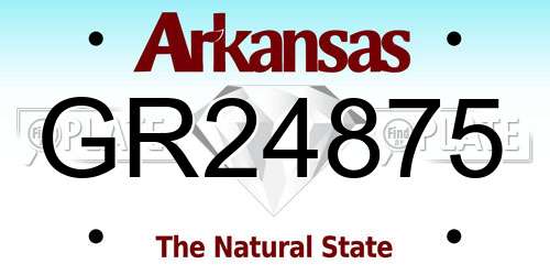 GR24875 Arkansas License Plate