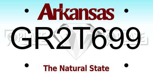 GR2T699 Arkansas License Plate