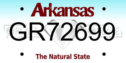 GR72699 Arkansas License Plate