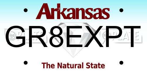 GR8EXPT Arkansas License Plate