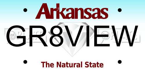 GR8VIEW Arkansas License Plate