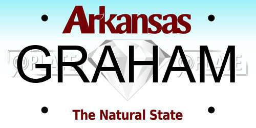 GRAHAM Arkansas License Plate