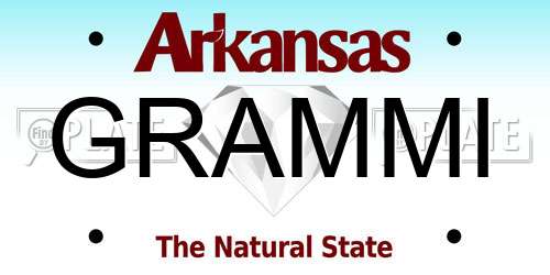 GRAMMI Arkansas License Plate