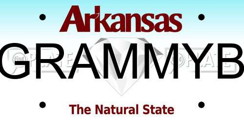 GRAMMYB Arkansas License Plate