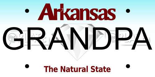 GRANDPA Arkansas License Plate