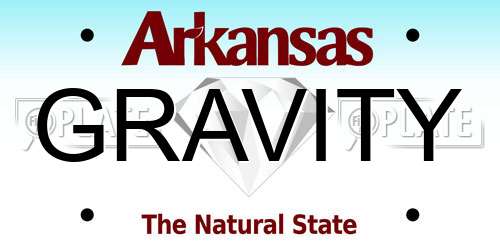 GRAVITY Arkansas License Plate