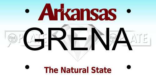 GRENA Arkansas License Plate