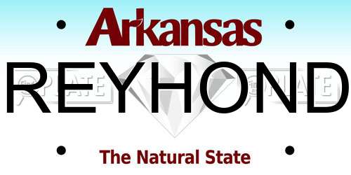 GREYHONDA Arkansas License Plate