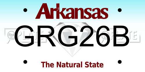 GRG26B Arkansas License Plate