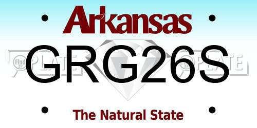 GRG26S Arkansas License Plate