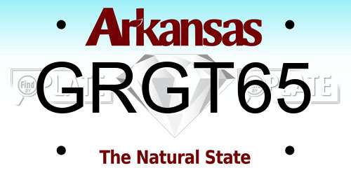 GRGT65 Arkansas License Plate