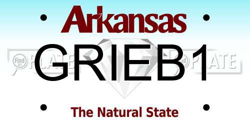 GRIEB1 Arkansas License Plate