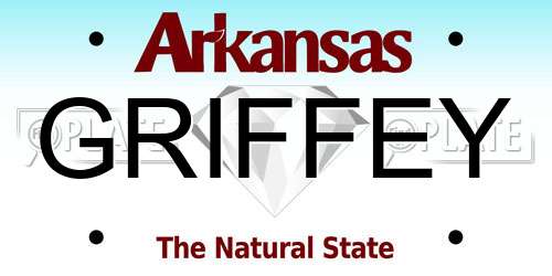 GRIFFEY Arkansas License Plate