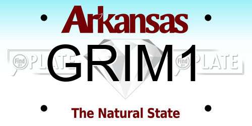 GRIM1 Arkansas License Plate