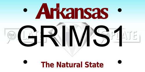 GRIMS1 Arkansas License Plate