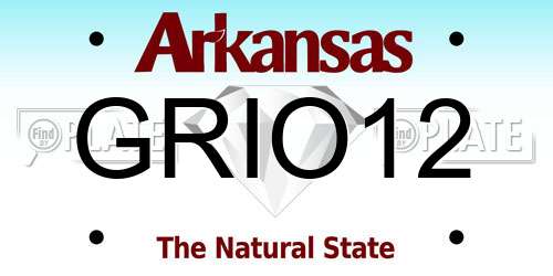 GRIO12 Arkansas License Plate