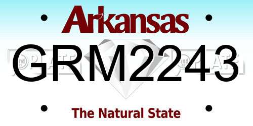 GRM2243 Arkansas License Plate