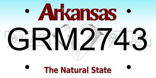GRM2743 Arkansas License Plate