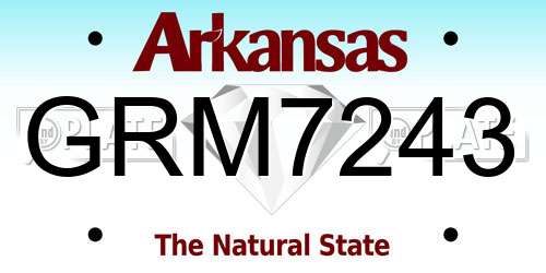 GRM7243 Arkansas License Plate