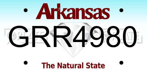 GRR4980 Arkansas License Plate