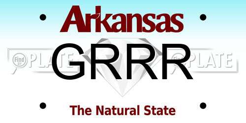 GRRR Arkansas License Plate