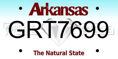GRT7699 Arkansas License Plate