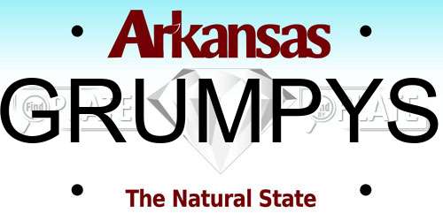 GRUMPYS Arkansas License Plate