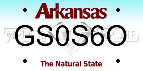 GS0S6O Arkansas License Plate