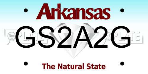 GS2A2G Arkansas License Plate