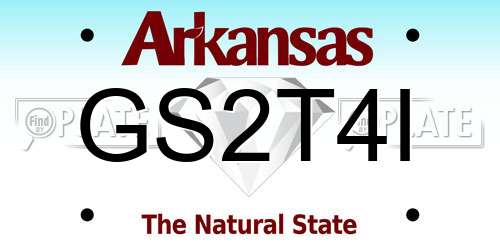 GS2T4I Arkansas License Plate