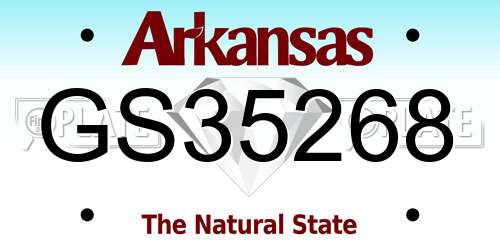 GS35268 Arkansas License Plate